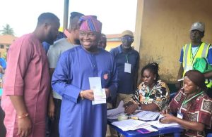 Yayi while casting his vote in the Nov 16 Ogun State poll